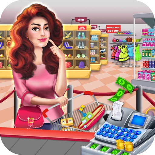 Supermarket Girl Cash Register icon