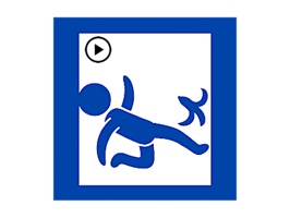 Animated Man In A Door Sticker