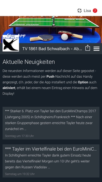 TV Bad Schwalbach Tischtennis