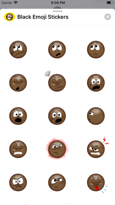Black Emoji Stickers !! screenshot 3