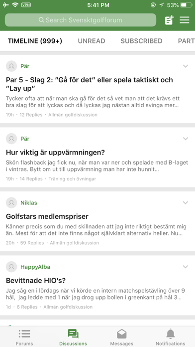 Svensktgolfforum.se screenshot 2