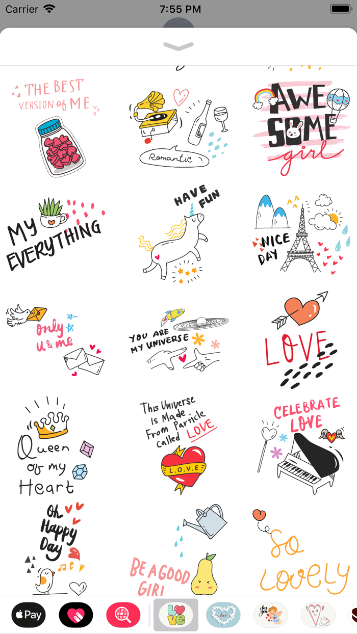 Doodle Valentines Day Sticker