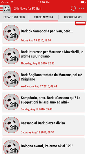 24h News for FC Bari(圖1)-速報App