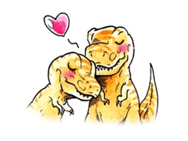 An adorable little dinosaurs is painted by colorful watercolor and drawing by hand, very ready to share your beautiful emotion