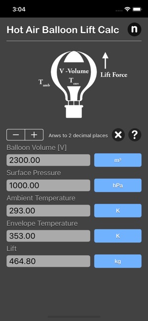 Hot Air Balloon Lift Calc(圖2)-速報App