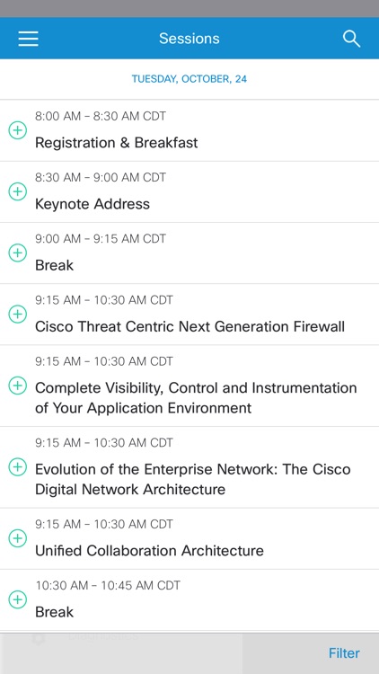 Cisco Events App