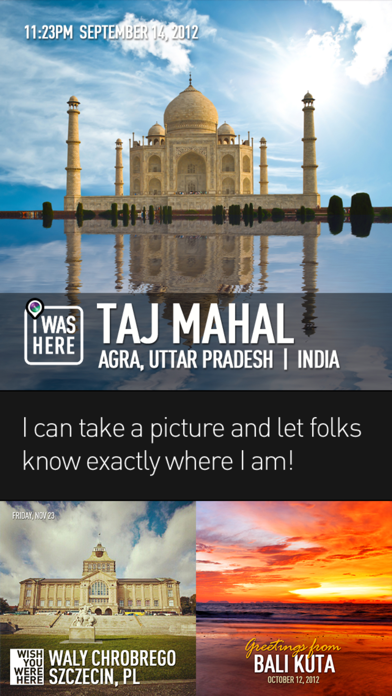 InstaPlace : beautiful photo checkins & postcards Screenshot 1