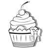 Sweet Book Coloring Pages Paint Cup Cake