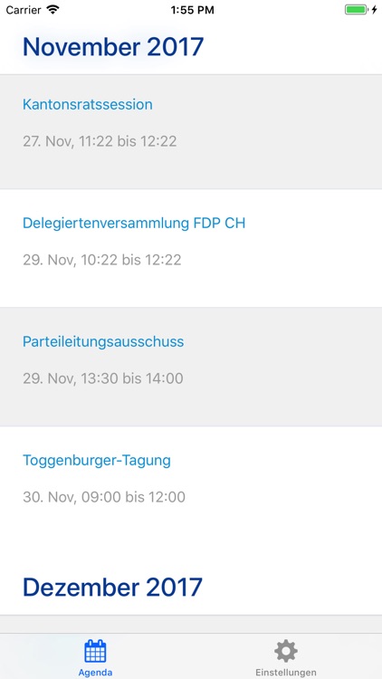 FDP-SG Agenda