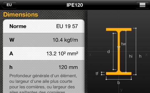 Steel Profiles EU screenshot 2