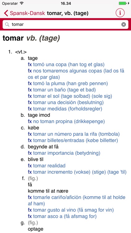 Gyldendal's Spanish Danish Dictionary - Large screenshot-3