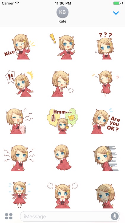 Lyric The Cute Hamster Girl English Stickers