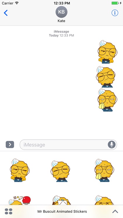 Mr. Biscuit Animated Stickers For iMessage