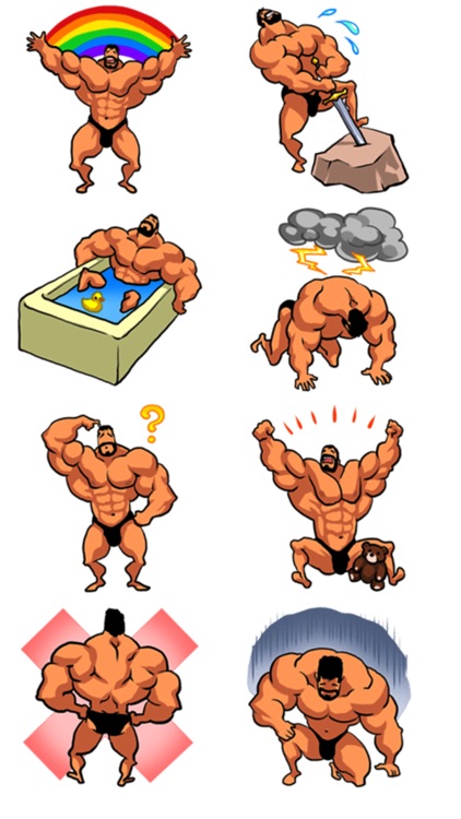 Strong Man Stickers