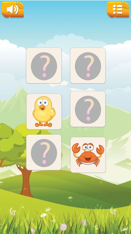 Cute Animals Memory Kids Game