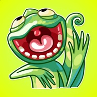 Funny Chameleon from Jungle Stickers