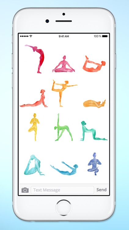 Watercolor Meditation and Yoga Poses Sticker Pack screenshot-3