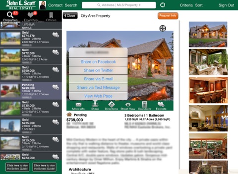 John L. Scott Home Search iPad screenshot 2