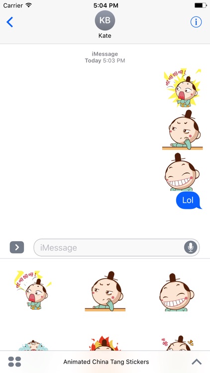 Animated China Tang Stickers For iMessage screenshot-3