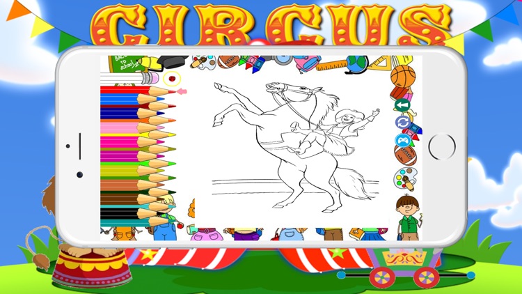 Circus Animal Coloring BookPages For Kids screenshot-3