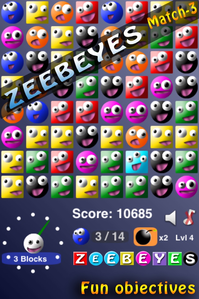 ZeebEyes Match-3 screenshot 2
