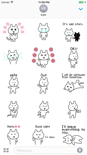 Hendrix The Lovely White Kitten Stickers(圖1)-速報App