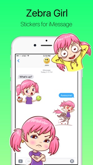 Cute Zebra Girl Stickers(圖1)-速報App