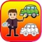 Enjoy coloring in different vehicles pictures in with 34 different bright colors