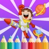 Outer Space Coloring Book for Kids: Learn to color