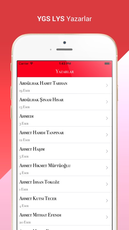 YGS LYS Türk Edebiyatı - Yazar & Bilgi Uygulaması