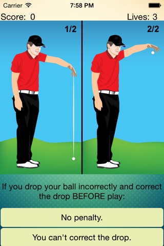 Illustrated Golf Rules Quiz screenshot 3