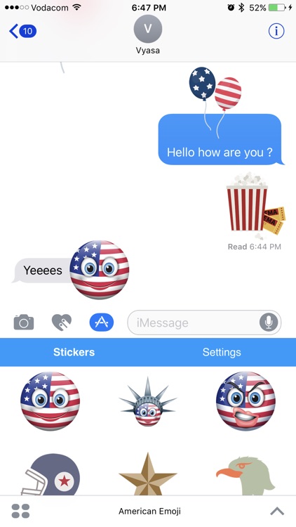 American Emoji - Great Emoticons for Texting