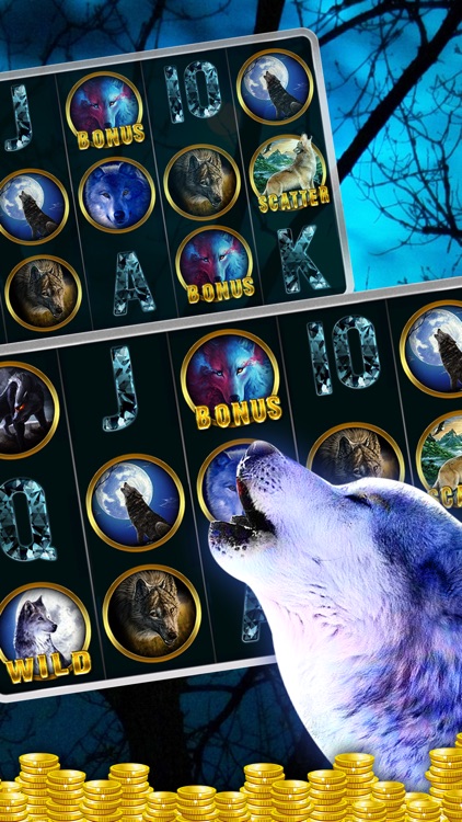 Slots: Wolf Casino - Run Wolf Moon Slots Casino