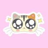 Cute Kitty Hero Sticker
