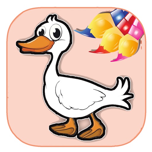 Free Coloring Page Little Duck Game Version Icon
