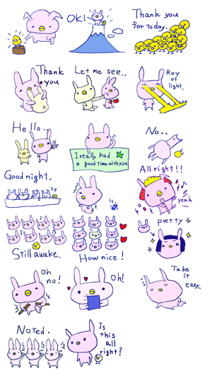 Cute Rabbit Stickers!!(圖2)-速報App