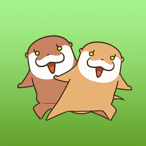 Otter couple Animated stickers icon