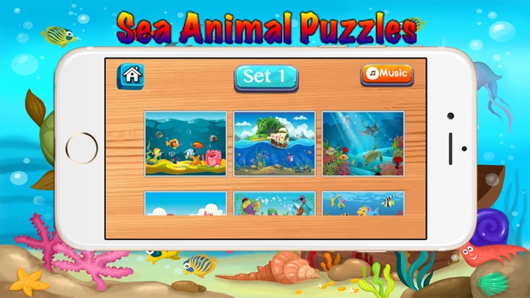 Sea Animal Jigsaw Puzzles for Toddlers Kids Games