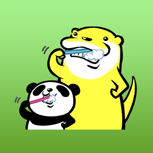 A Friend Couple Panda and Otter Icon