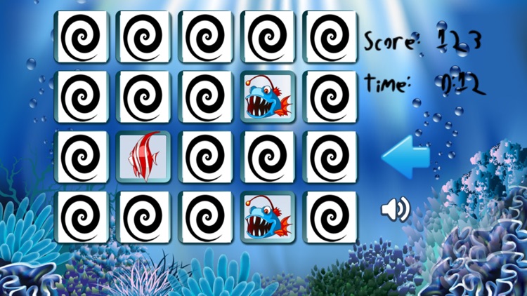 Matching Sea Fish : Memory games match game