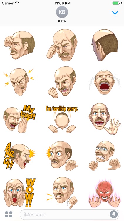 Mr. Bald Head Stickers