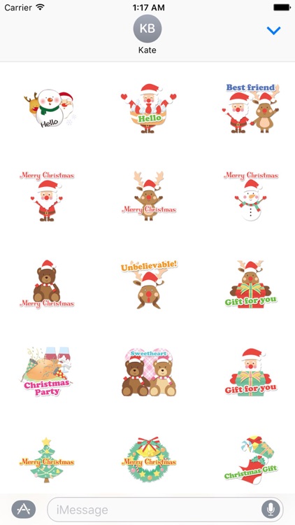 Many Stickers Of Santa Claus Snowman And Teddy
