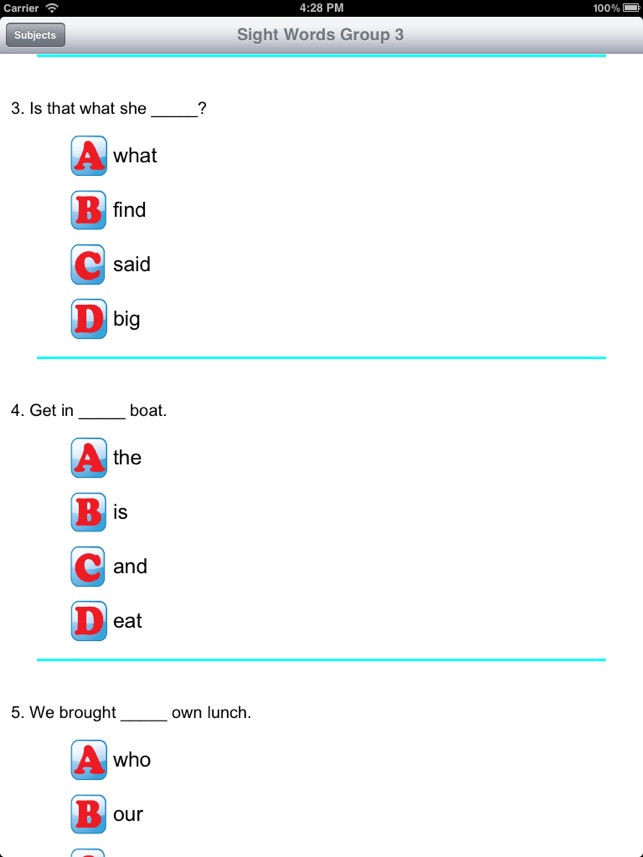 Mastering Sight Words Level 1(圖3)-速報App