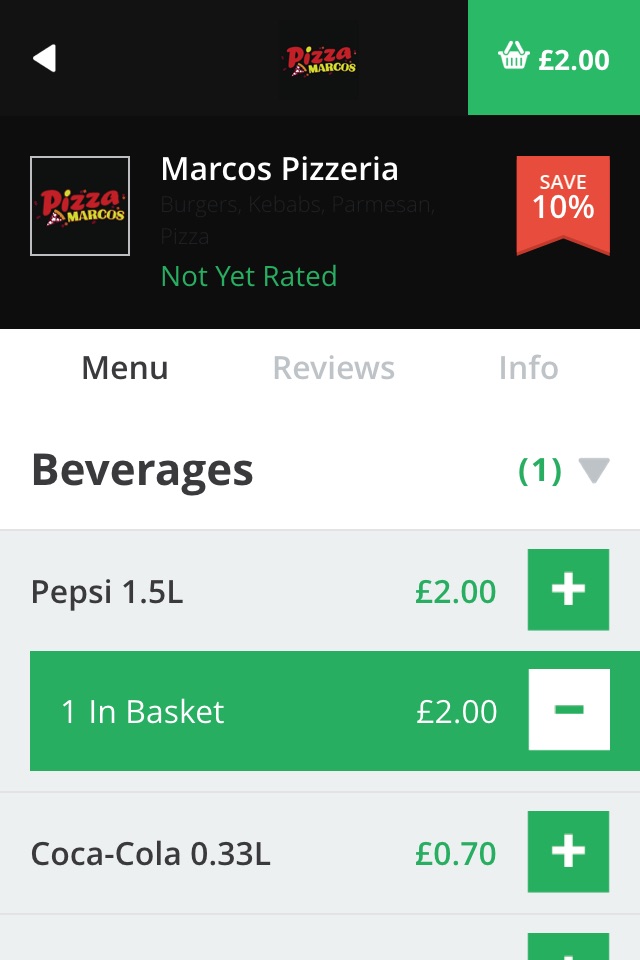 Marcos Pizzeria screenshot 3