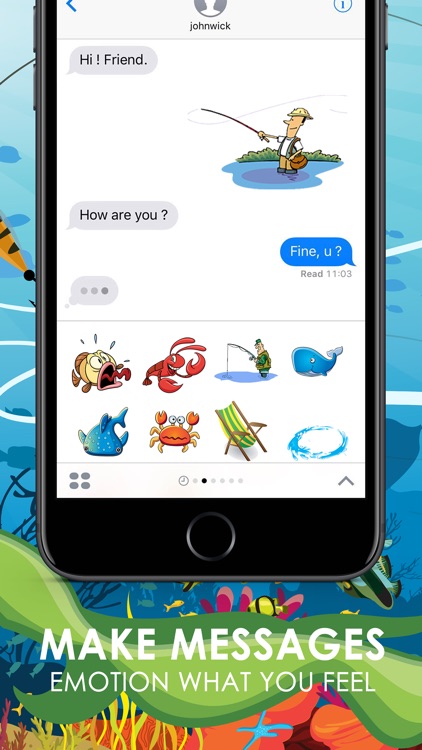 Fishing Emojis Stickers by ChatStick