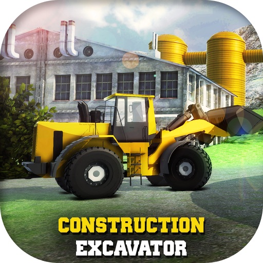 Real Construction Excavator 3D Icon