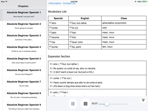 Spanish Intermediate for iPad screenshot 3
