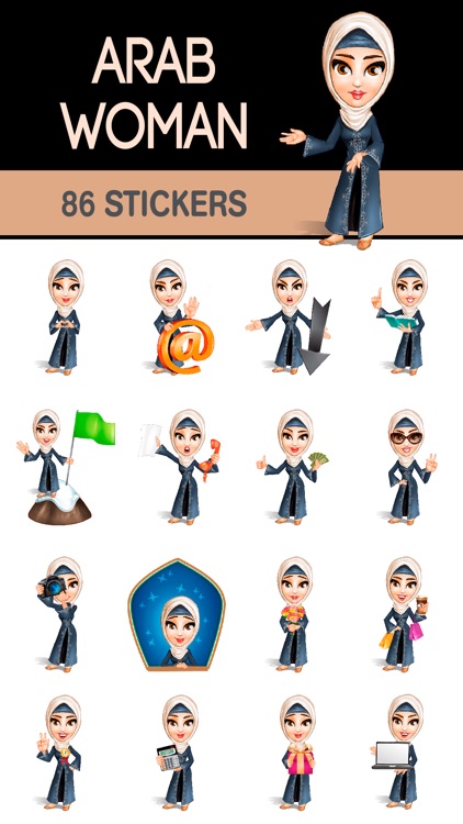 Arab Woman - Sticker Pack
