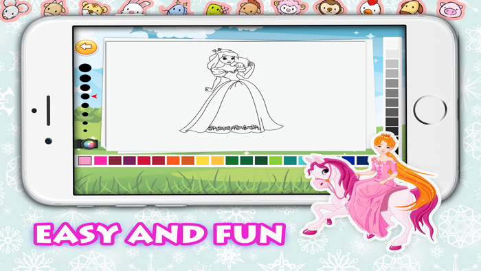 自由公主小游戏 对于儿童   24页面的着色游戲