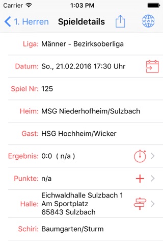 HSG Hochheim/Wicker screenshot 3